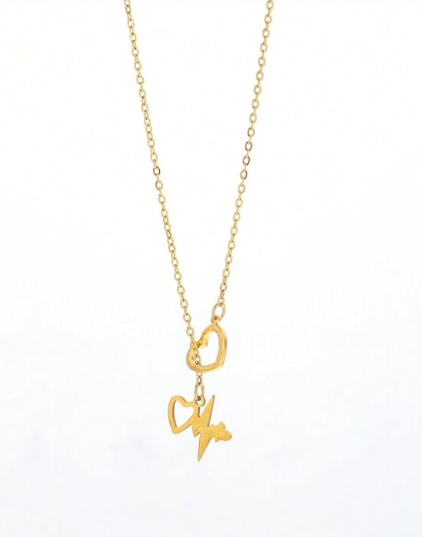 Cadena y Aritos Corazón Latido