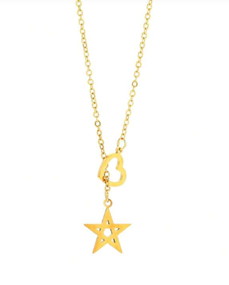 Cadena y Aritos Corazón Estrella