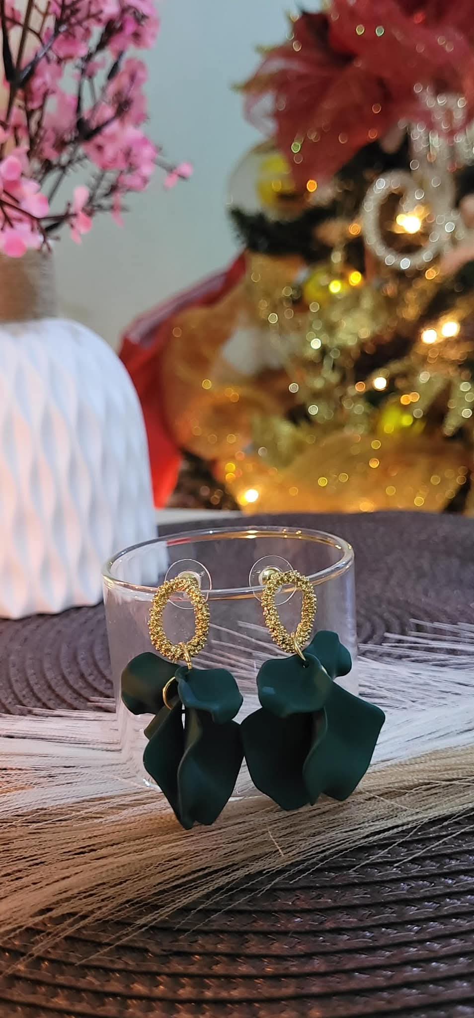 Aritos Pétalos De Colores