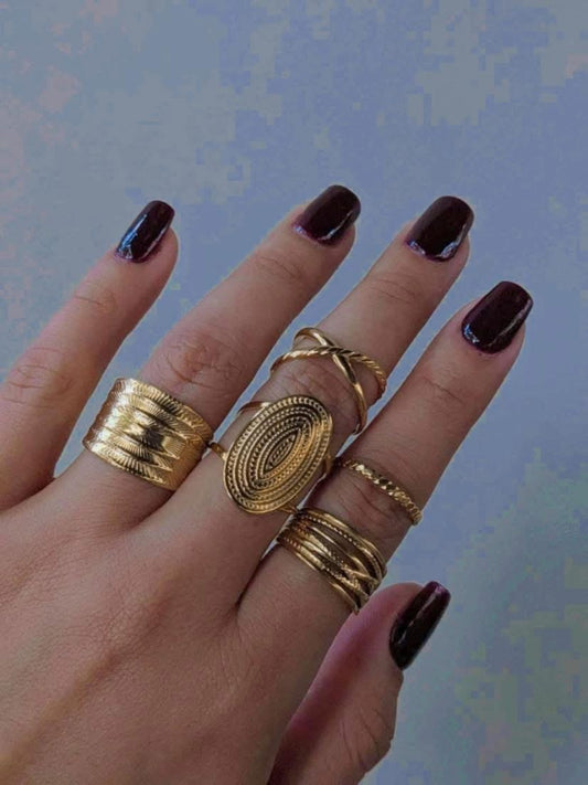 Set 5 anillos elegantes