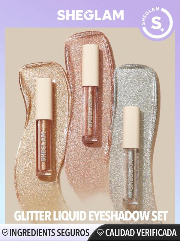 SHEGLAM Trío de sombras de ojos líquidas brillante