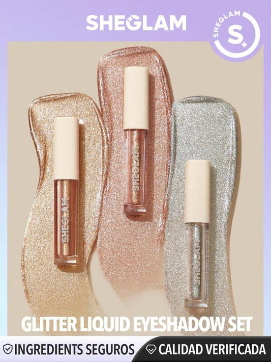 SHEGLAM Trío de sombras de ojos líquidas brillante