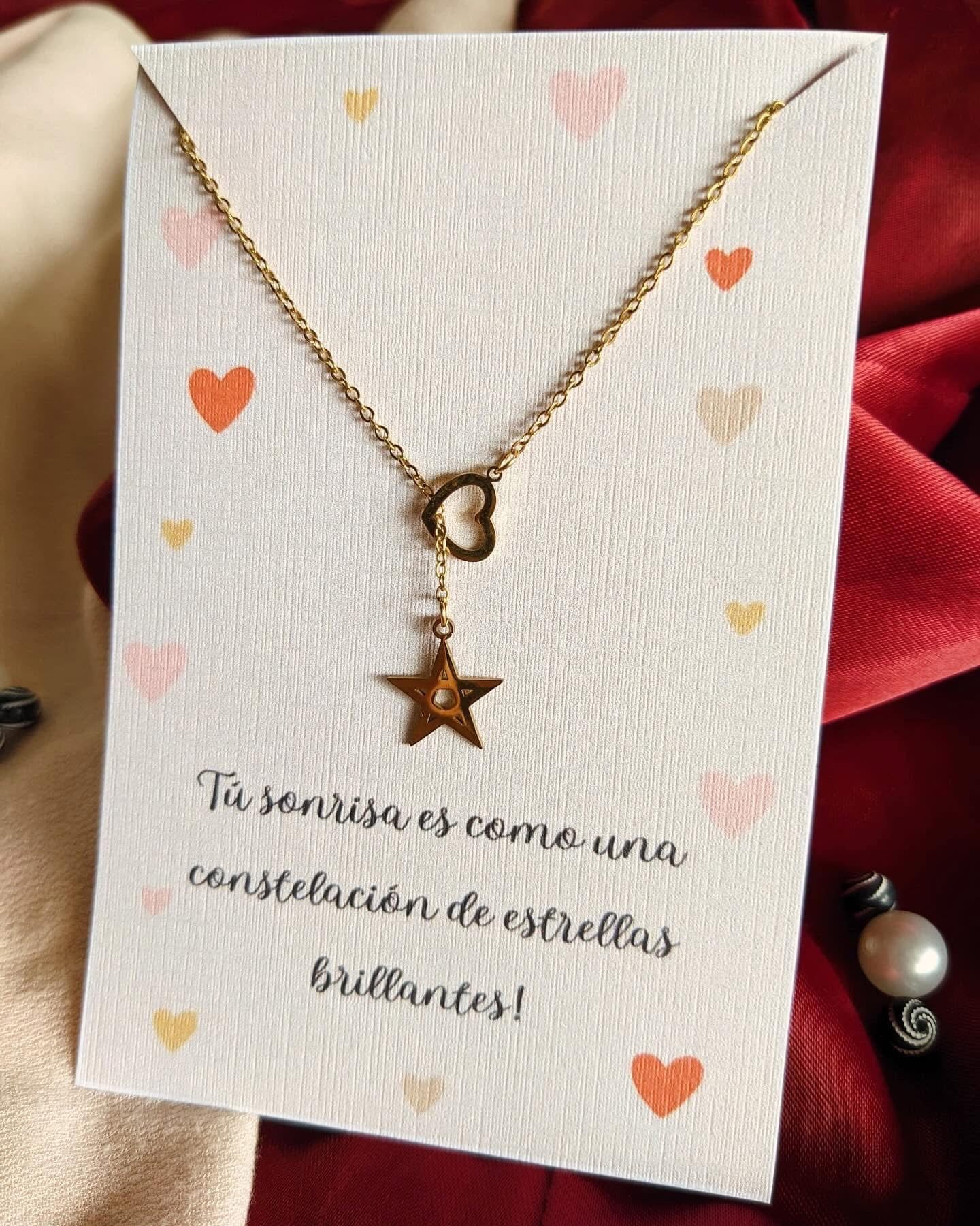 Cadena y Aritos Corazón Estrella
