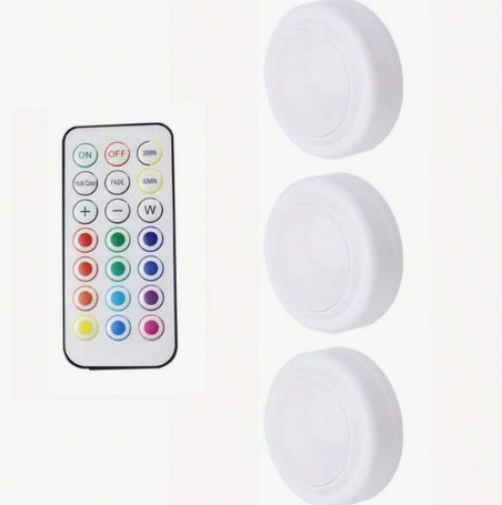 3 piezas de luces + control