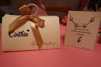 Pulseras + bolsa personalizada