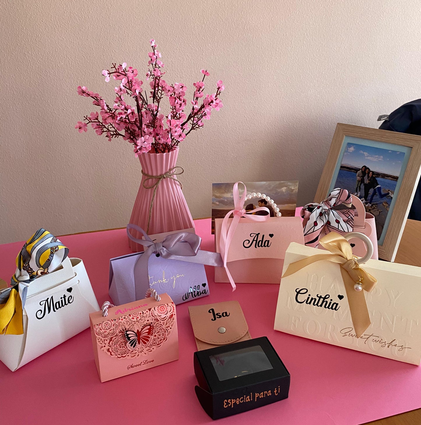 Accesorio niñas + bolsa personalizada