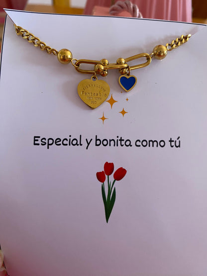 E Pulseras + bolsa personalizada