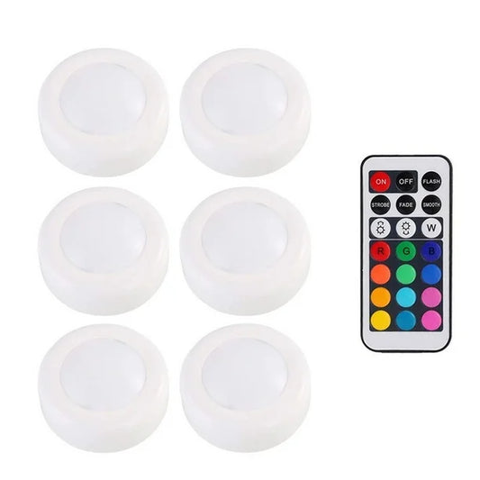 6 piezas de luces + control