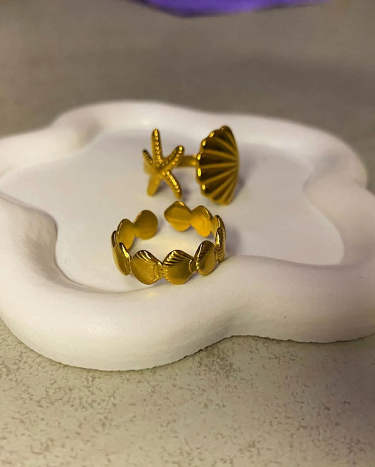 Set de anillos de Conchitas de Mar